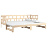 Pull-out Day Bed without Mattress Solid Wood Pine 2x cm 820227