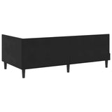 Corner Bed Frame with Headboard Black 100 cm x 200 cm Velvet 42016241