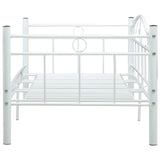 Daybed Frame without Mattress White Metal 90x200cm 286136