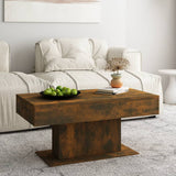 Coffee Table Smoked Oak 96x50x45 cm Engineered Wood 815834