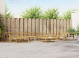 Outdoor Sofa Set 8 pcs White Solid Acacia Wood 3386803