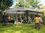 6 x 3 m Pop-Up Steel Frame Gazebo Grey T3398P328437
