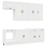 Kitchen Unit PORTO 8 pcs High Gloss White Engineered Wood 3438167
