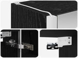 Bathroom Mirror Cabinet Black Oak 83.5 x 15.5 x 70 cm 889264