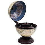 Tabletop Globe Bar Wine Stand Eucalyptus Wood Green 320909