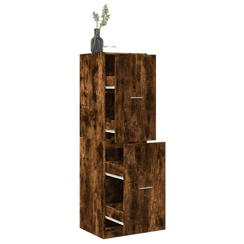 Apothecary Cabinet Smoked Oak 40x41x144.5 cm Engineered Wood 3309640