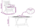Garden Set 5 pcs Brown Solid Teak Wood 3437360