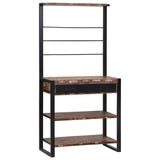 Kitchen Rack Multicolour and Black 80 x 40 x 160 cm 4015990