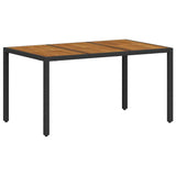 Garden Dining Set 5 pcs Black Poly Rattan 3365438