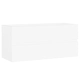 Sink Cabinet with Built-in Basin White Engineered Wood 3071657