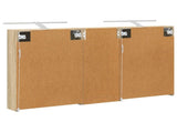 Bathroom Cabinet Set 3 pcs 130 x 14.5 x 70 cm Engineered wood 3403770