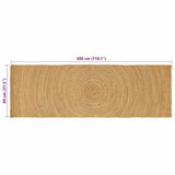 Area Rugs Rectangular Brown 80 x 300 cm Jute 42010516