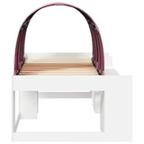 Bed Frame with Tunnel 3 pcs White and Pink Engineered Wood 3423620