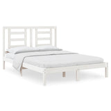 Bed Frame without Mattress White 140x190 cm Solid Wood Pine 3104329