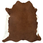 Real Cow Hide Rug Brown and White 150x170 cm 284344