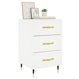 Bedside Cabinet White 40x40x66 cm Engineered Wood 827636
