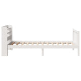Bed Frame without Mattress White 75x190 cm Small Single Solid Wood Pine 3306565