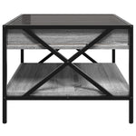 ZNTS Coffee Table with Infinity LED Grey Sonoma 50x50x38 cm 847700