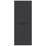 Outdoor Storage Cabinet Black 65x37x165 cm PP 364206
