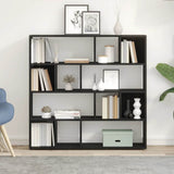 Book Cabinet/Room Divider Black Oak 105x24x102 cm 862422