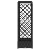 Raised Bed with Trellis and Roof Black 169 x 40 x 125 cm PP 42032528