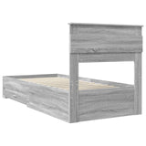 Bed Frame with Drawer Grey Sonoma 100 x 200 cm Engineered Wood 3410024