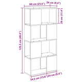 TV Cabinet Set Brown 60 x 24 x 125.5 cm Engineered Wood 875195