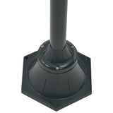 Garden Post Light E27 220 cm Aluminium 2-Lantern Dark Green 44217