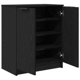 Shoe Cabinet Black Oak 59 x 35 x 70 cm Engineered Wood 862100
