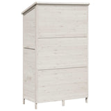 Garden Shed with Roof White 106 x 56 x 176.5 cm Solid Fir Wood 42033465