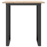 ZNTS Dining Table O-Frame 70x70x75 cm Solid Wood Pine and Steel 3282671