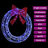 Wreath with 80 LEDs Blue 92 x 92 x 9.5 cm Acrylic 42019127
