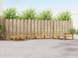 Outdoor Sofa Set 8 pcs White Solid Acacia Wood 3386853