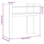 ZNTS Console Table Concrete Grey 100x35x90 cm Engineered Wood 848468