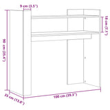 Console Table Smoked Oak 100x35x90 cm Engineered Wood 848469