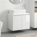Bathroom Furniture Set High Gloss White Engineered Wood 3404334