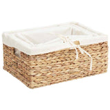 Storage Baskets 3 pcs Natural 40 x 30 x 18 cm Water hyacinth 42020143