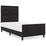 ZNTS Bed Frame Black 90x200 cm Velvet 3344851