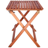Bistro Set Brown Solid eucalyptus wood with an oil finish Small 45586