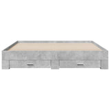 Bed Frame Concrete Grey Engineered wood, Plywood Super King 3280366