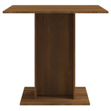 Dining Table Brown Oak 80x80x75 cm Engineered Wood 825824