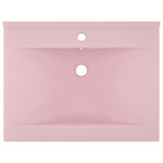 Luxury Basin with Faucet Hole Matt Pink 60x46 cm Ceramic 147021