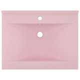 Luxury Basin with Faucet Hole Matt Pink 60x46 cm Ceramic 147021