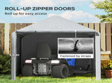 2 x 2m Garden Fabric Storage Tent - Grey T3398P318780