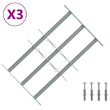 Security Grille for Windows with 3 Crossbars 3 pcs 430-740 mm 42031276