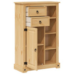 Bathroom Cabinet Corona 70x33x110 cm Solid Wood Pine 4013403