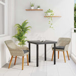 Dining Set Light grey Poly rattan 3261712
