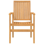 Stackable Garden Chairs 8 pcs 56.5x57.5x91 cm Solid Wood Teak 3157903