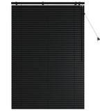 Venetian Blind Black 100 x 160 cm 35 mm Solid Paulownia Wood 42015491