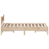 Bed Frame without Mattress 120x200 cm Solid Wood Pine 3328235